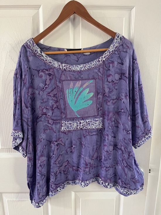Dresses & Skirts - 2 Piece Purple Boho Watercolor Women's Top and matching skirt M/L